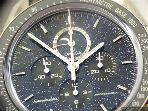 omega speedmaster aventurine moonphase